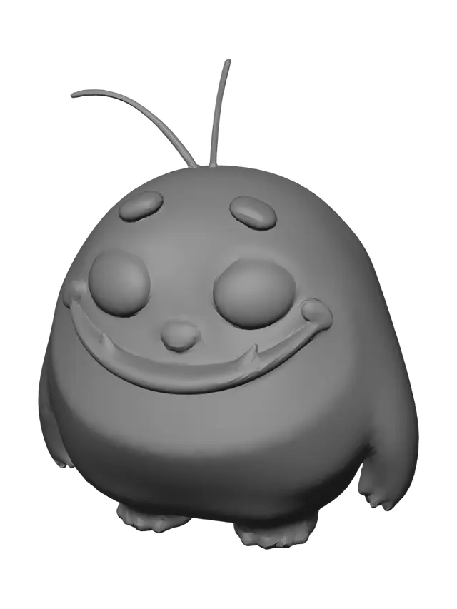 3D model for Blue Monster in a Story Panel