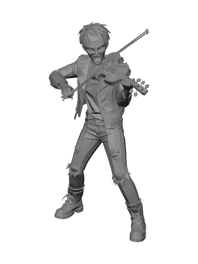 3D model for Polygon Punk Violinist