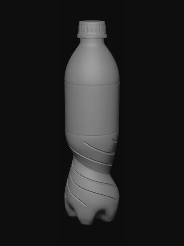 3D model for Fanta Orange Soda Bottle