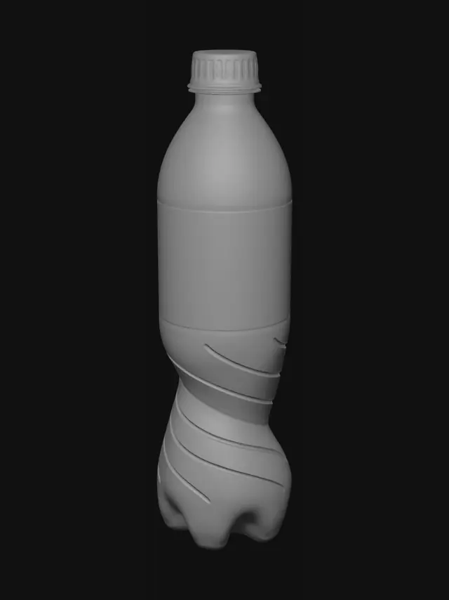 3D model for Fanta Orange Soda Bottle
