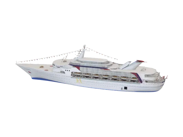 3D model for Cruise Ship at Harbor