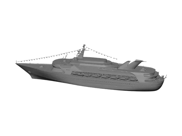 3D model for Cruise Ship at Harbor