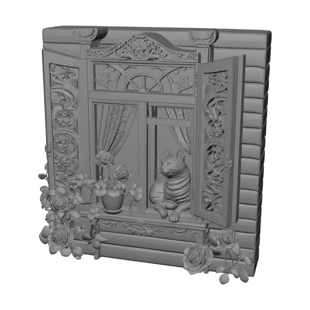 3D model for Whiskers at the Rose Window