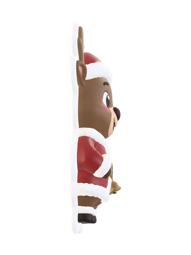 Santa's Cheerful Reindeer - Teamwork 3D model, vytvořený pomocí AI