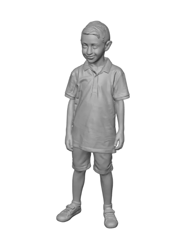 3D model for Little Explorer in White Polo