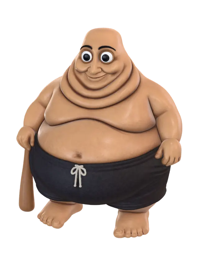 Potbelly Giant - Bubbly 3D model, vytvořený pomocí AI