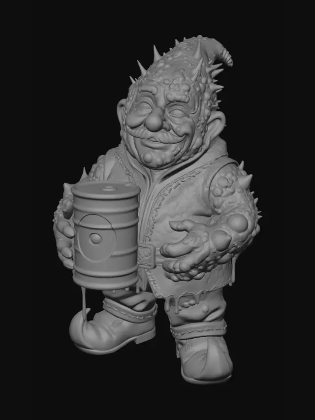 3D model for Spiked Dwarf with Radiation Barrel