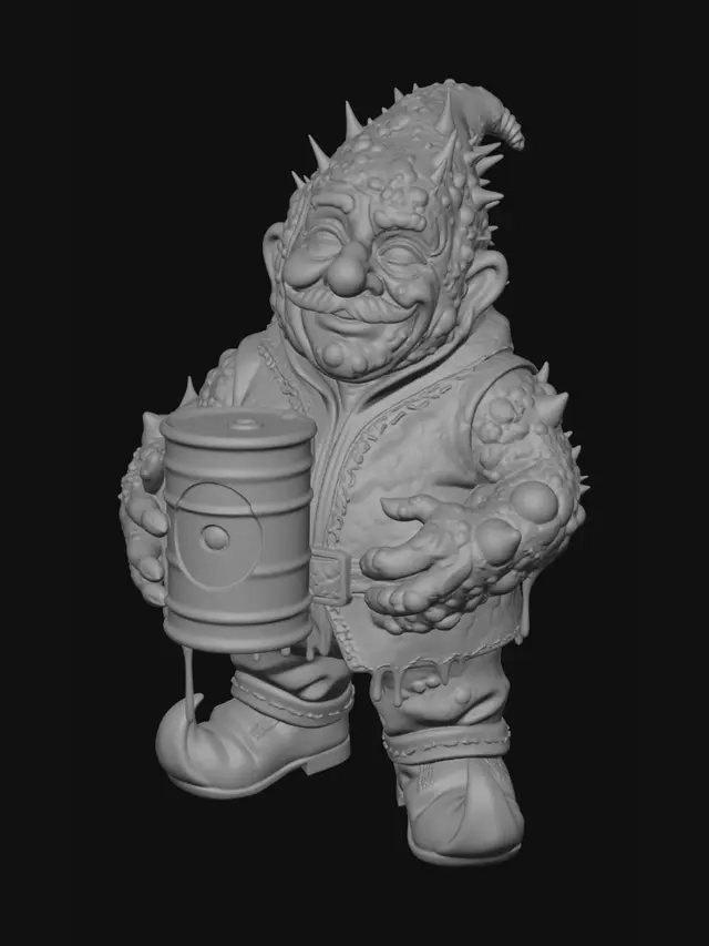 3D model for Spiked Dwarf with Radiation Barrel