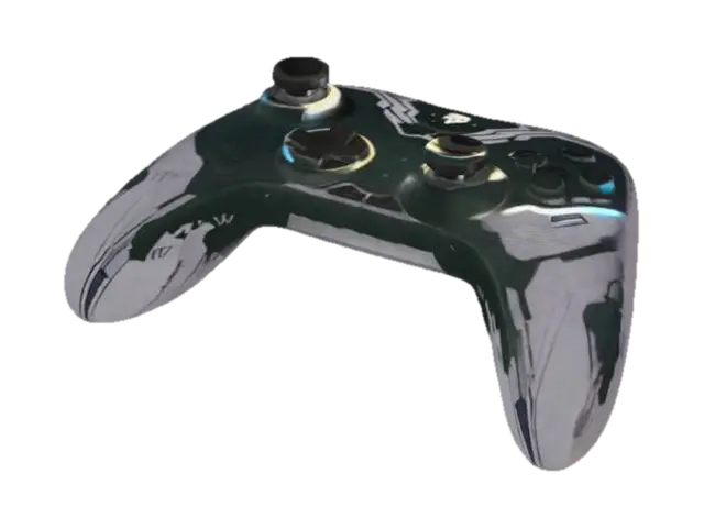 Gaming Controller with LEDs - Joystick 3D model, vytvořený pomocí AI