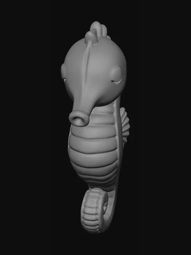 3D model for Dreamy Ivory Seahorse