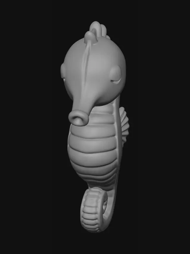 3D model for Dreamy Ivory Seahorse