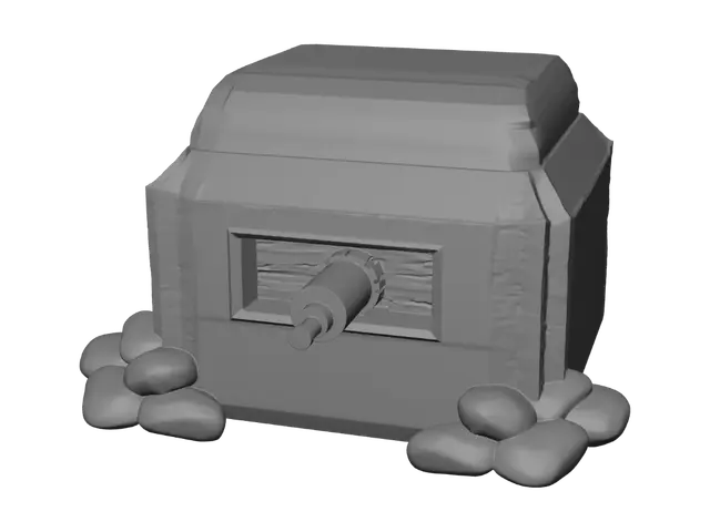 3D model for Cannon in a Crate