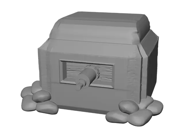 3D model for Cannon in a Crate