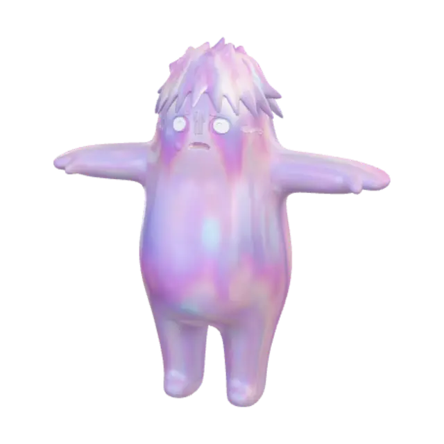 3D model for Pastel T-Pose Creature