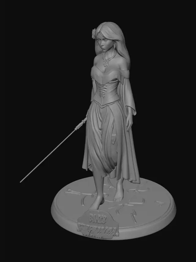 3D model for Crimson Saber in Neon City