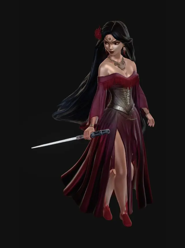 3D model for Crimson Saber in Neon City
