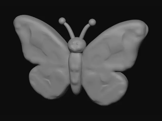 3D model for Golden Butterfly