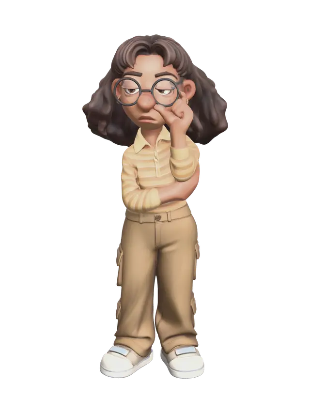 Modello 3D Stylized Turning Red Priya, generato dall’IA