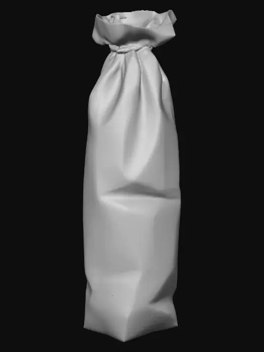 3D model for Bottle shaped brown paper bag
