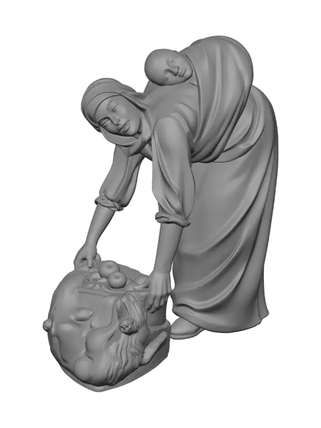 3D model for Mother and Child at the Market