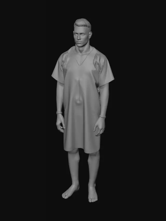 3D model for Blue Hospital Gown