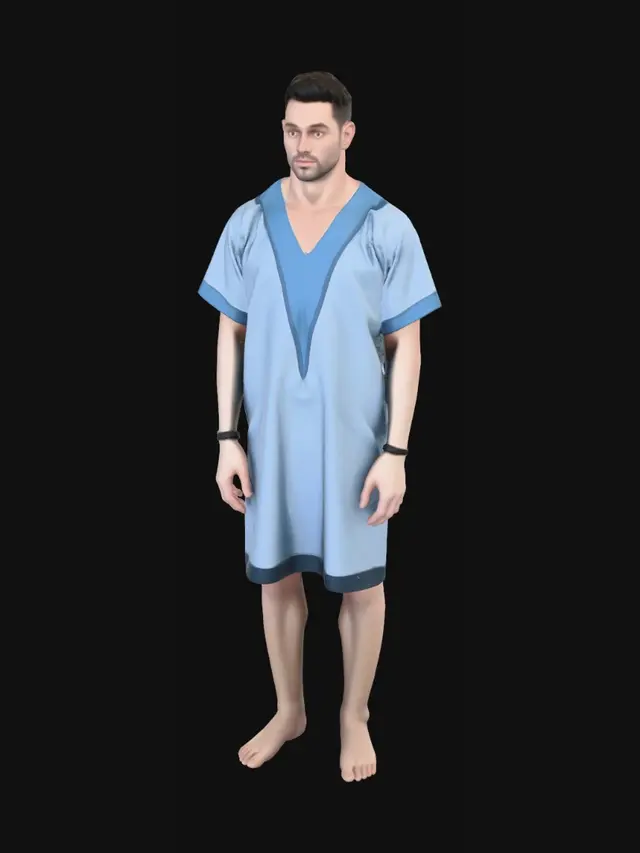 3D model for Blue Hospital Gown