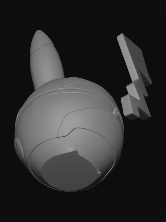 3D model for Pikachu Head Sculpture