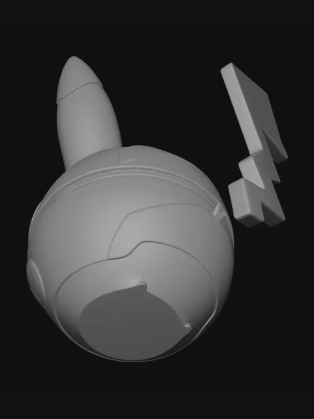 3D model for Pikachu Head Sculpture