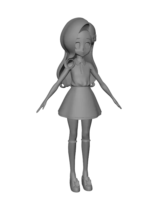 3D model for Pink Butterfly Princess