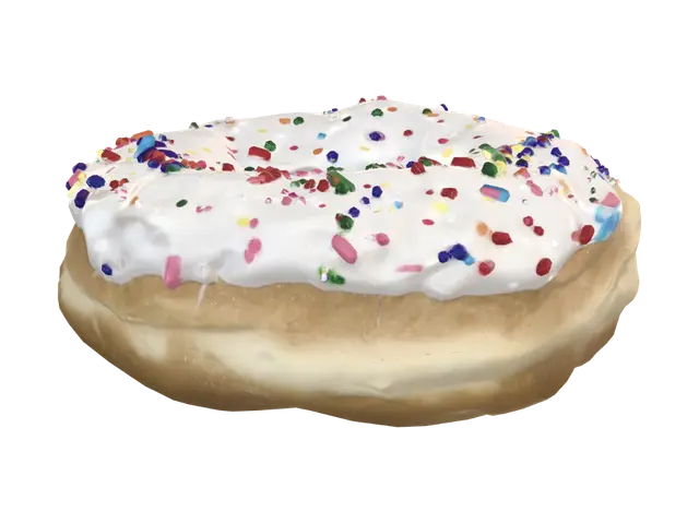 Rainbow Sprinkles Donut 3D model, vytvořený pomocí AI