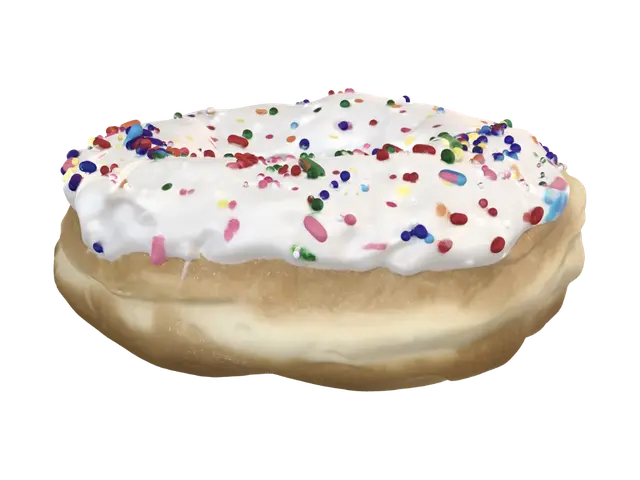 Rainbow Sprinkles Donut 3D model, vytvořený pomocí AI
