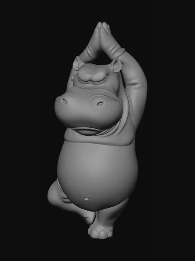 3D model for Namaste Hippo