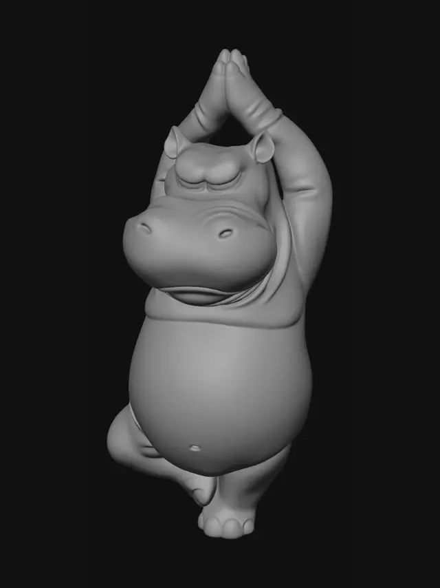 3D model for Namaste Hippo