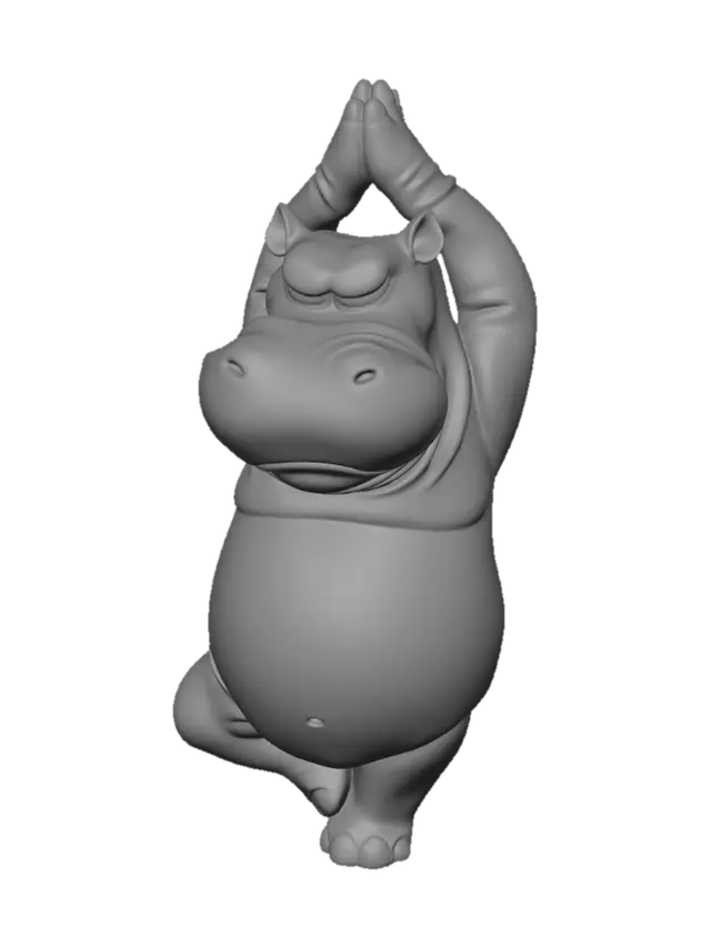 3D model for Namaste Hippo