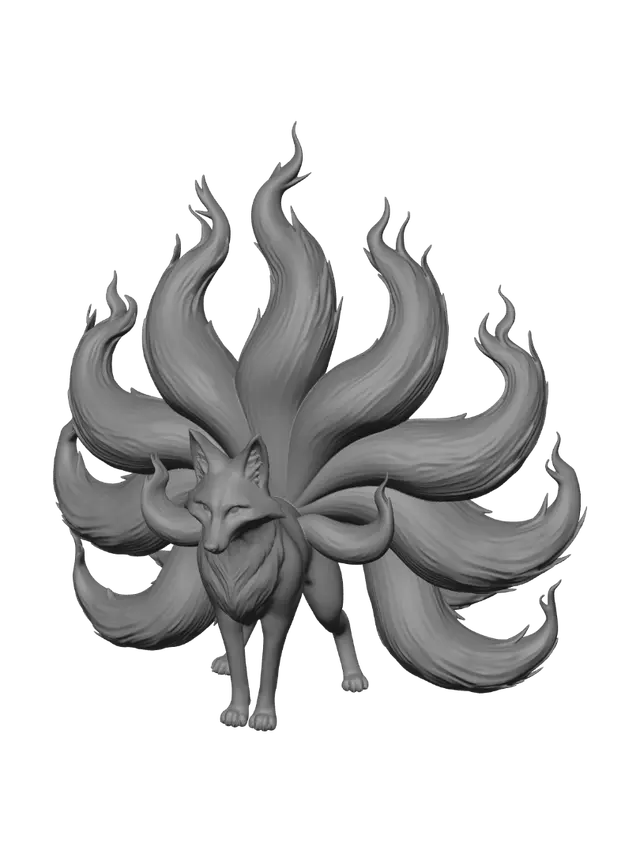 3D model for Moonlit Nine-Tailed Kitsune