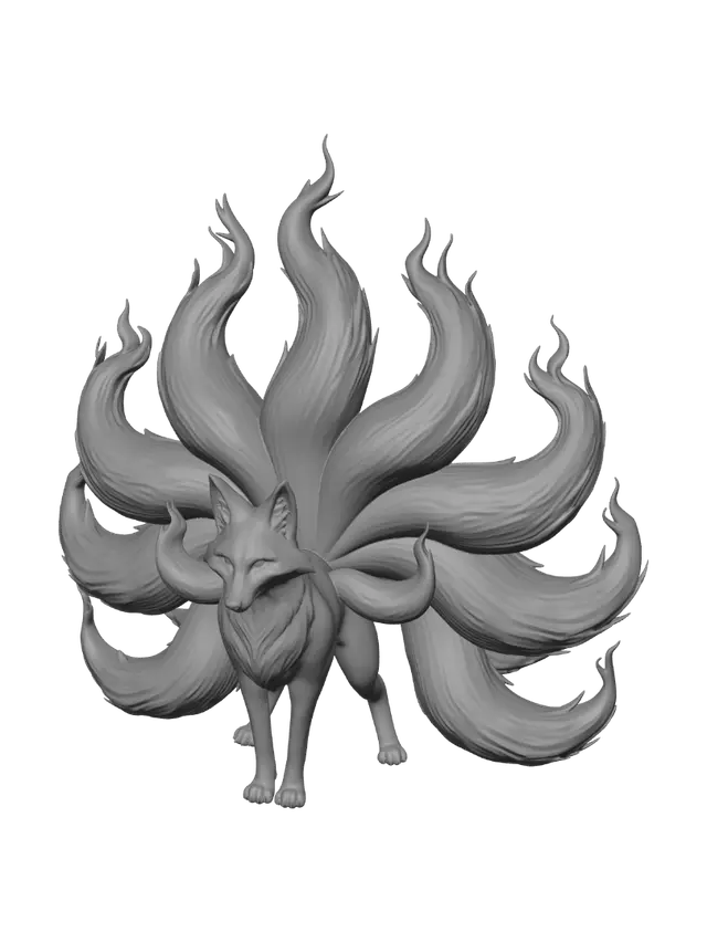 3D model for Moonlit Nine-Tailed Kitsune
