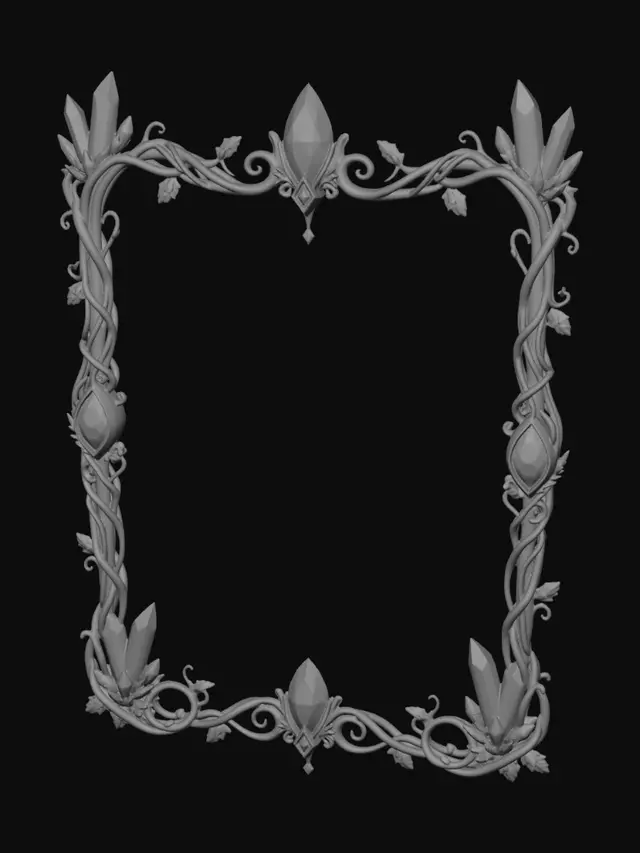 3D model for Amethyst Crystal Border