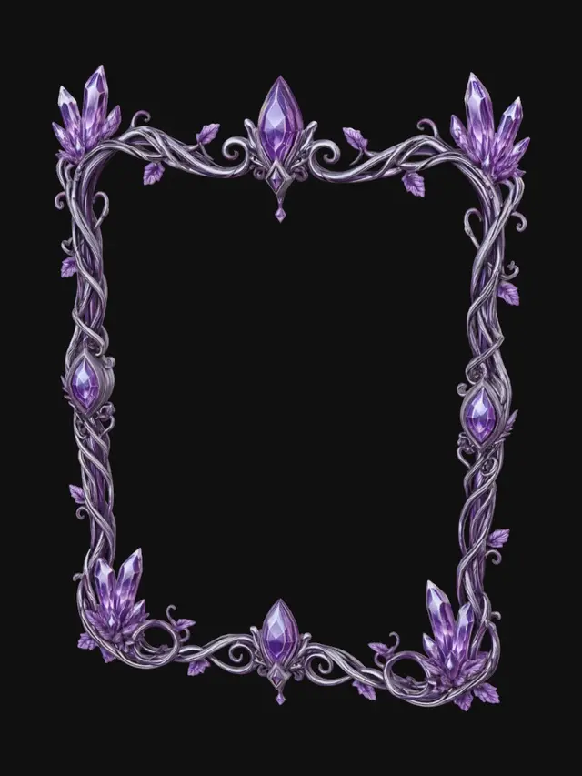 3D model for Amethyst Crystal Border