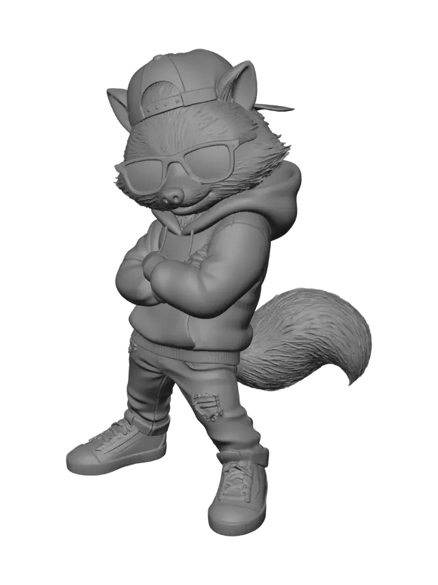 3D model for Streetwise Raccoon