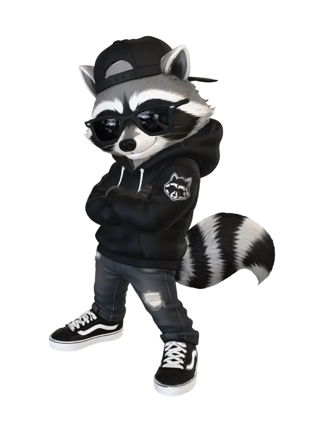 3D model for Streetwise Raccoon