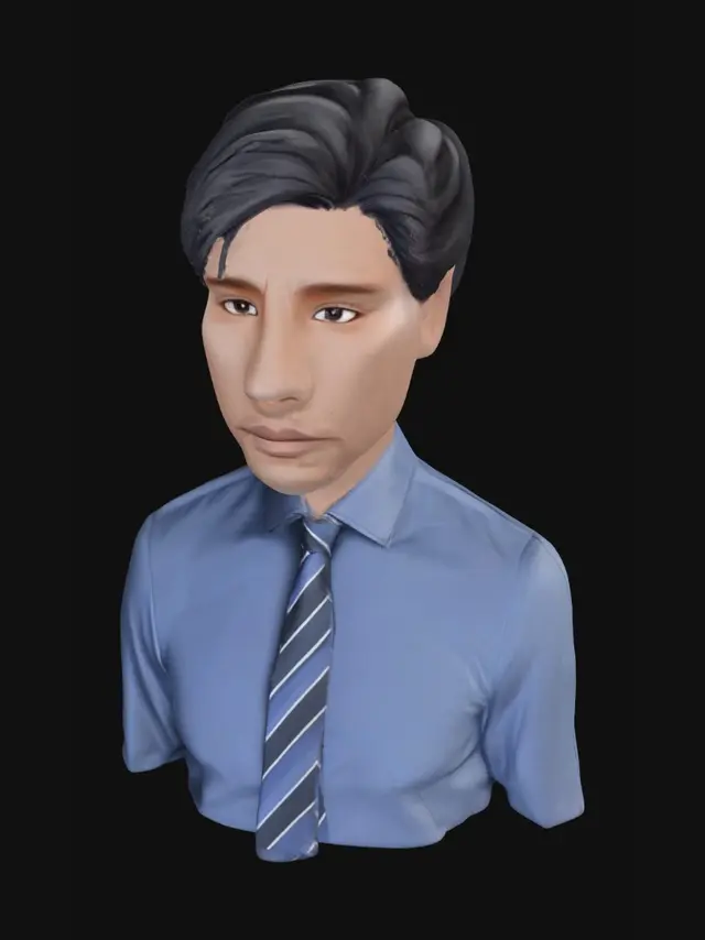 3D model for Blue Tie Portrait
