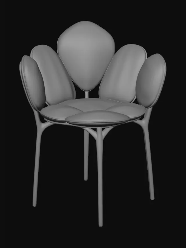 3D model for Petal Chair