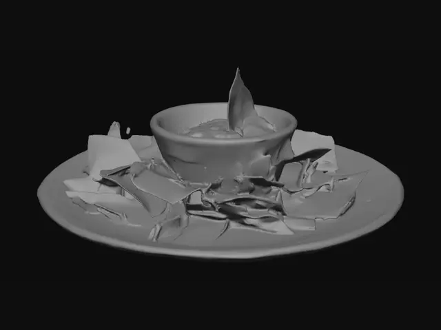 3D model for Creamy Dip with Tortilla Chips