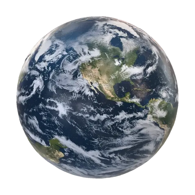 Earth from Space - Satellite 3D model, vytvořený pomocí AI