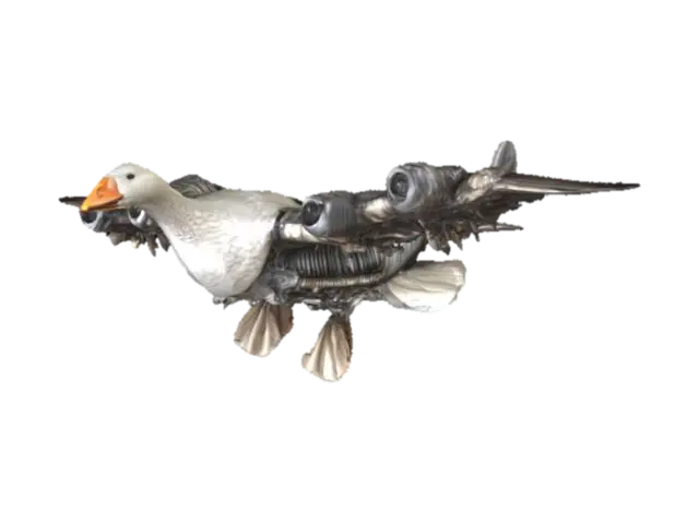 Jet-Powered Goose - Italianbrainrot 3D model, vytvořený pomocí AI