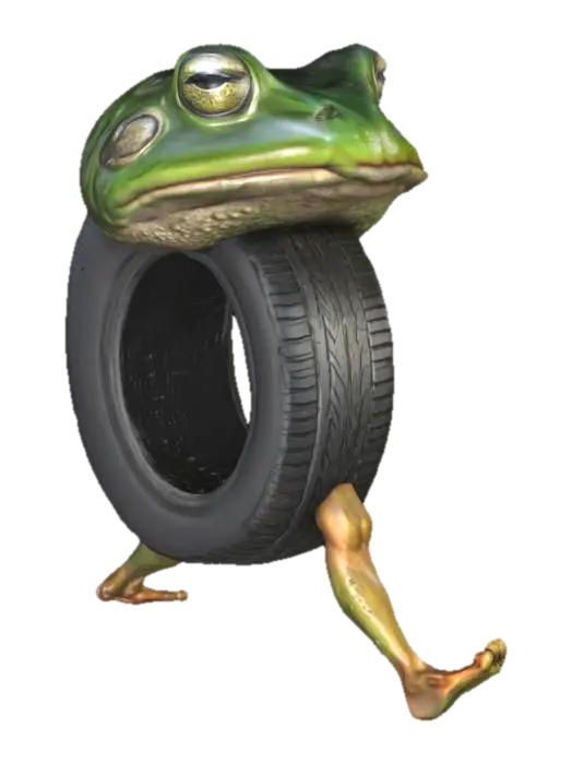 Tire Frog Trek - Italianbrainrot 3D model, vytvořený pomocí AI