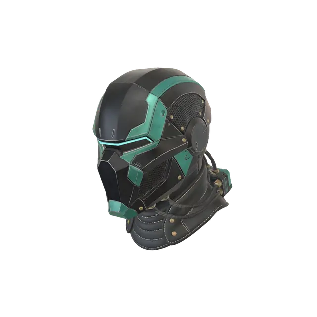 a really cool cyber punk full mask with like a gangster style 3D model, vytvořený pomocí AI