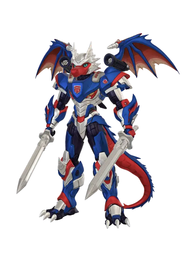 Azure Dragon Knight - Tracks 3D model, vytvořený pomocí AI