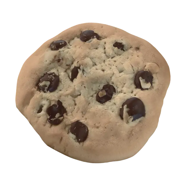 Chocolate Chip Cookie 3D model, vytvořený pomocí AI