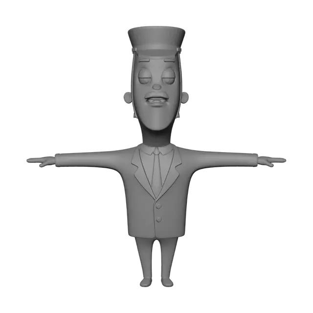 3D model for Blue Uniformed Security Guard